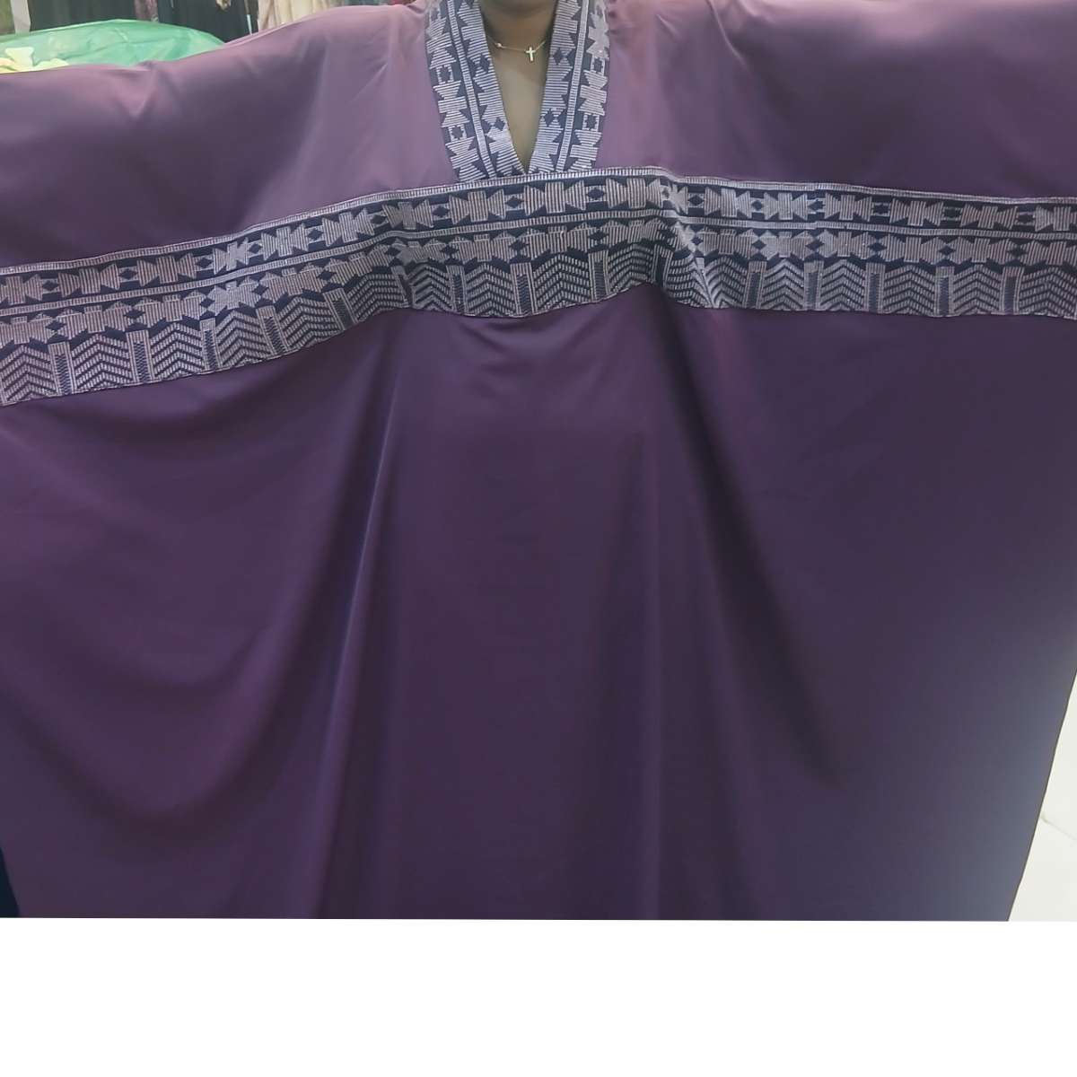 Robe boubou femme soie et pagne tissé élégante, longue, manches larges