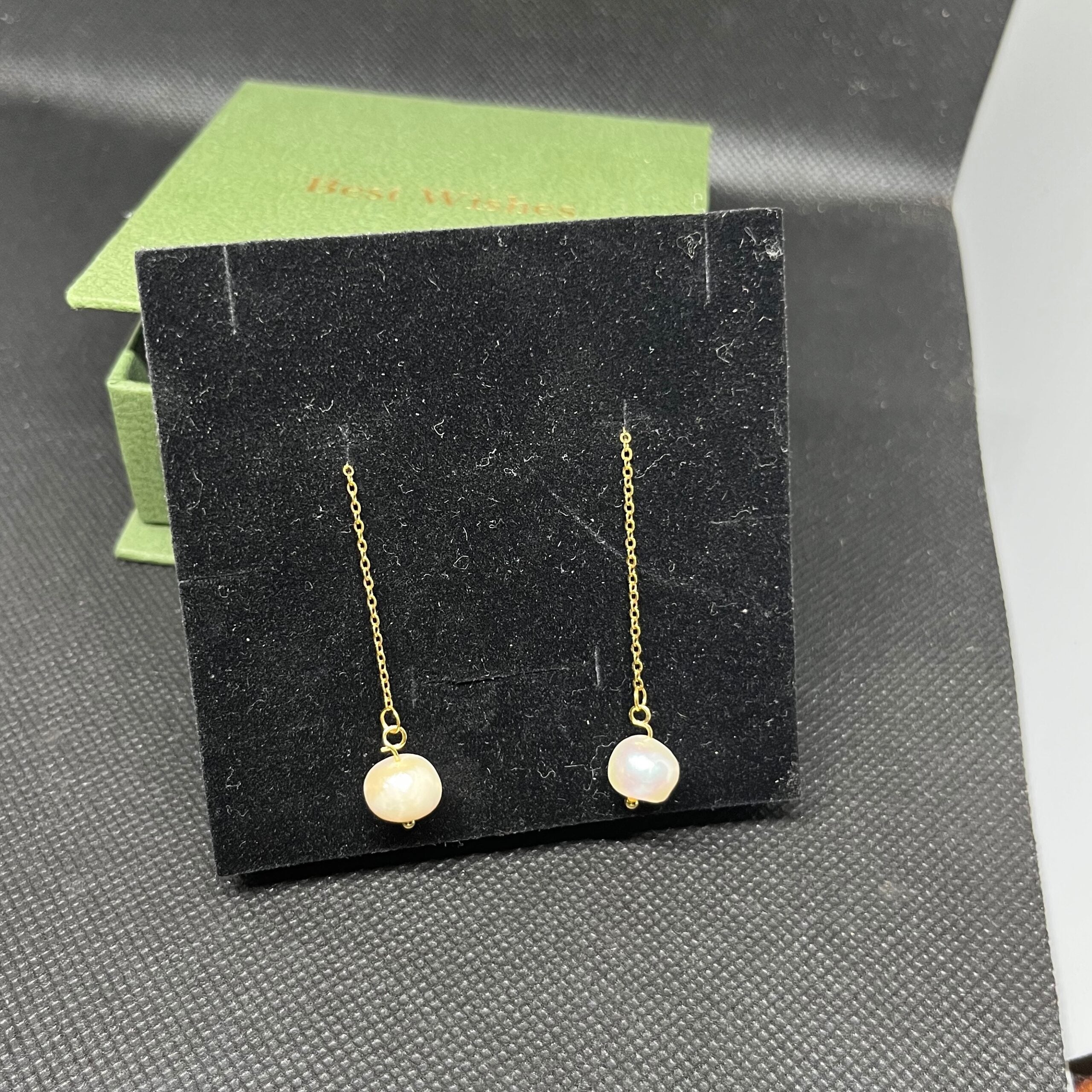 Boucles d'Oreilles en Perles d'Eau Douce Légères - Élégance Intemporelle Or