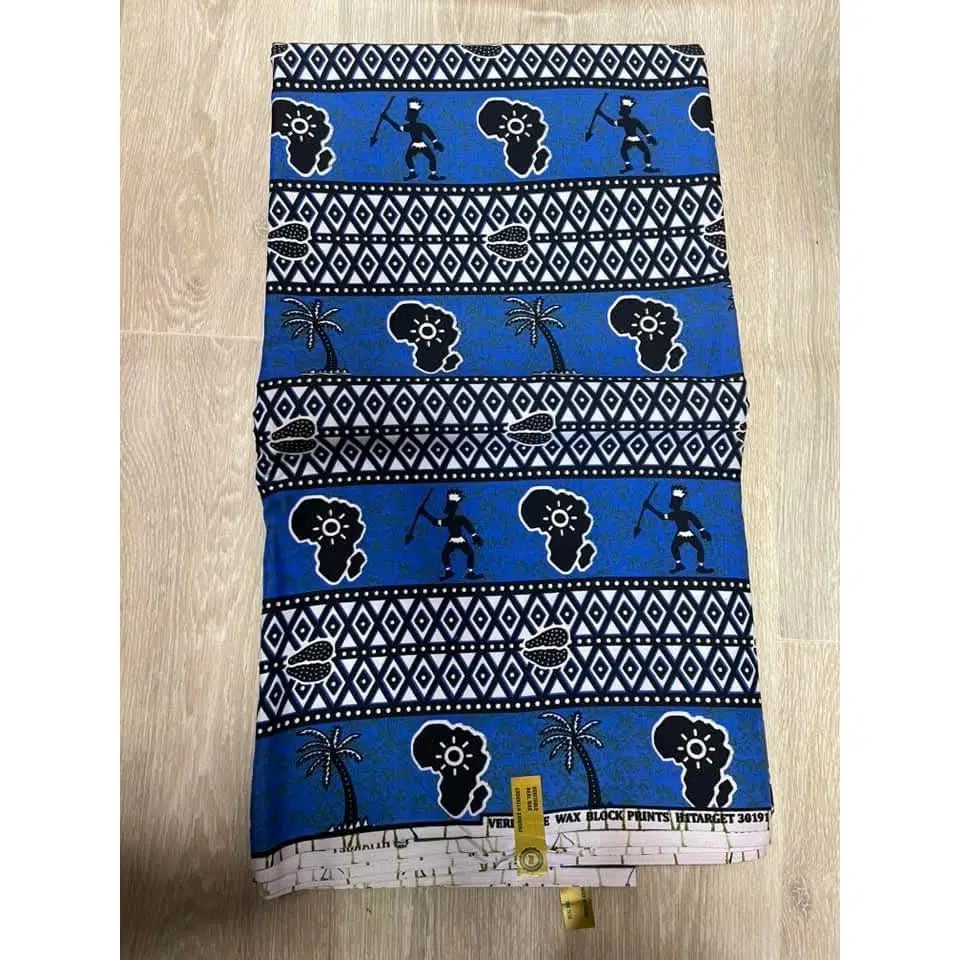 Tissu africain imprimé wax coton – Motifs traditionnels