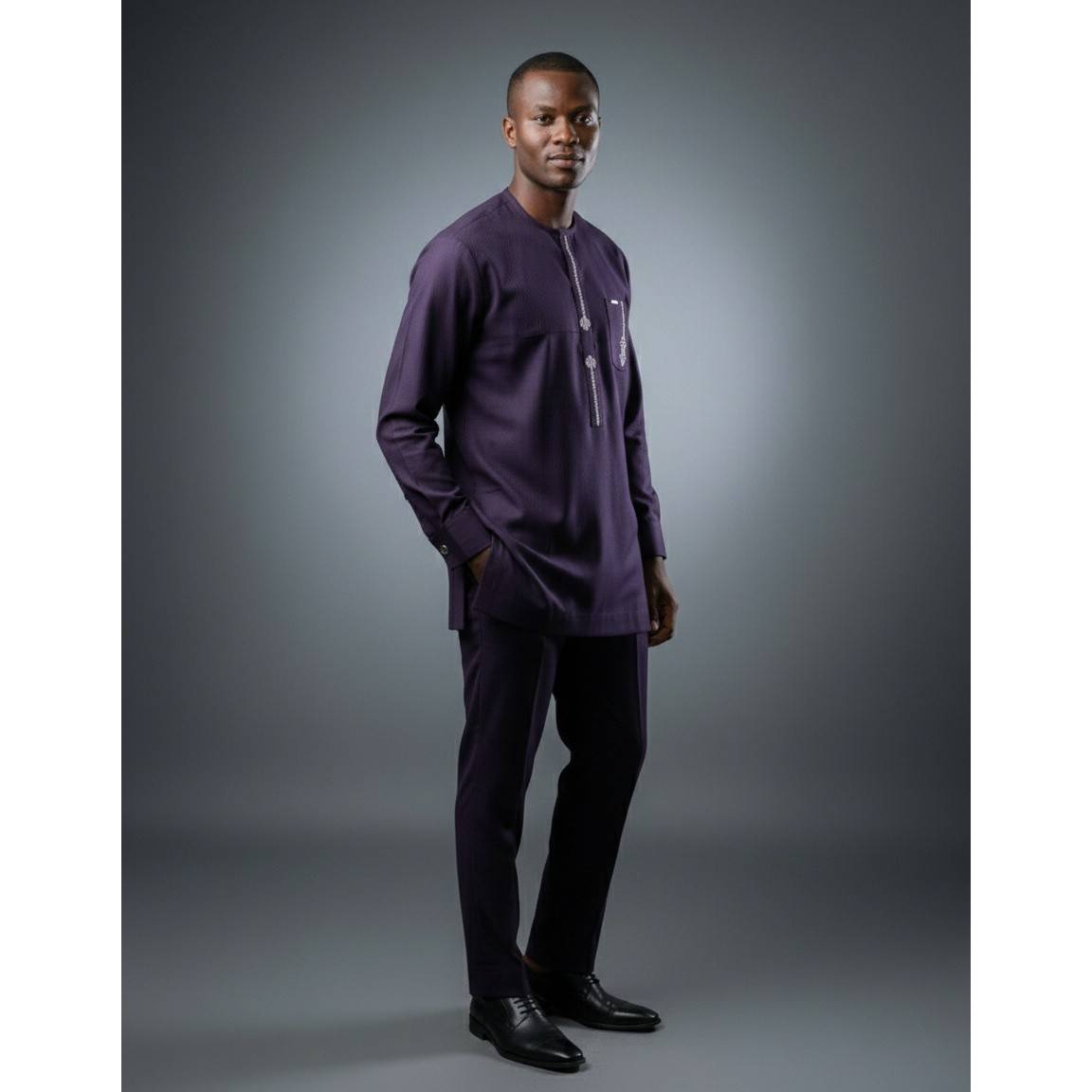 Ensemble homme violet chic et moderne – Costume 2 pièces élégant cérémonie