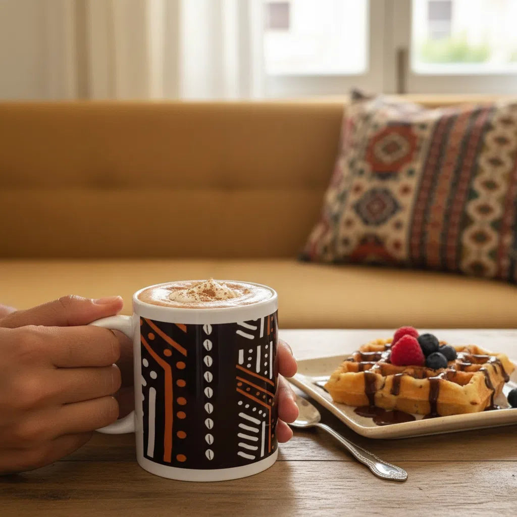 Mug Céramique Ethnique Africain - Touche Exotique Colorée