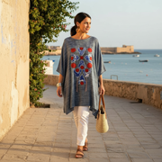 Haut en Lin Femme Chic et Ethnique - Élégance Africaine