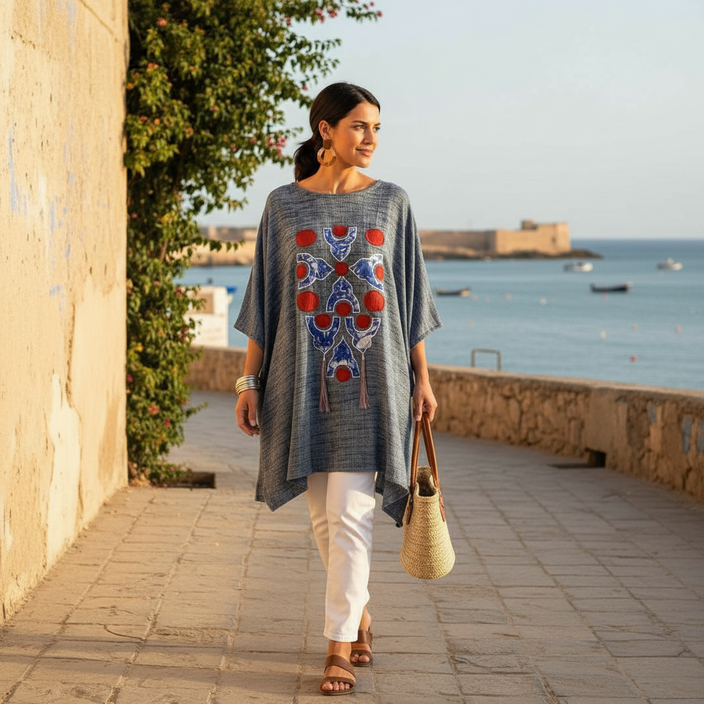 Haut en Lin Femme Chic et Ethnique - Élégance Africaine