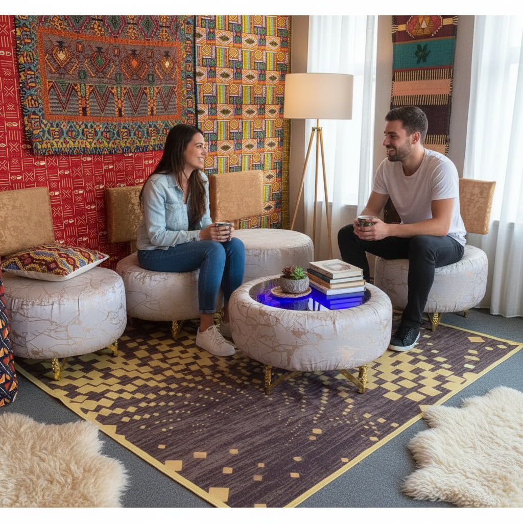 Banquette Pneus Recyclés Art Déco - Confort et Élégance