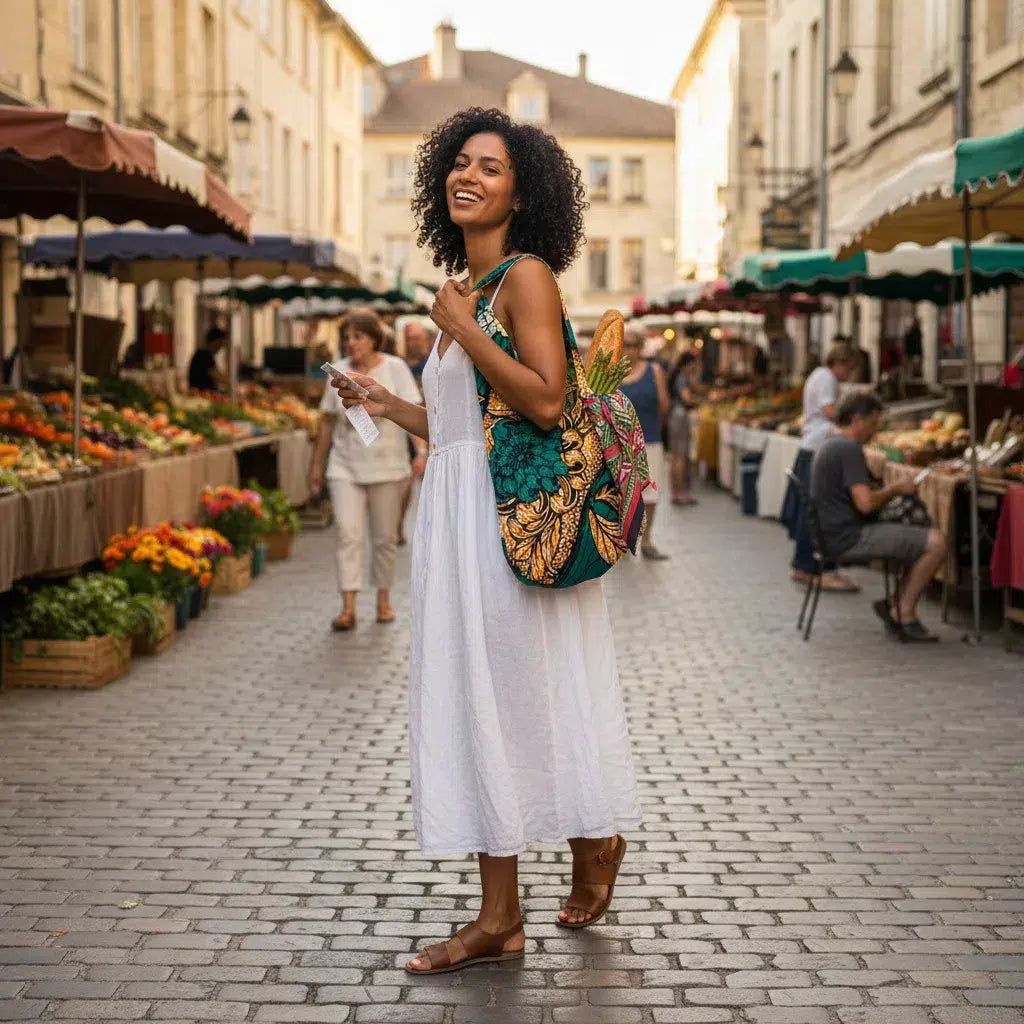 Sac Dagana Réversible en Wax Éco-Chic - Élégance Durable