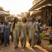 Robe Longue Boubou Africain - Élégance Embroidered Chic