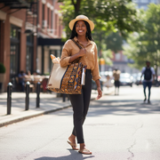 Sac Écologique Jute Motifs Africains - Élégance Durable