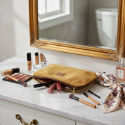 Trousse Chic en Corduroy Jaune - Élégance et Praticité