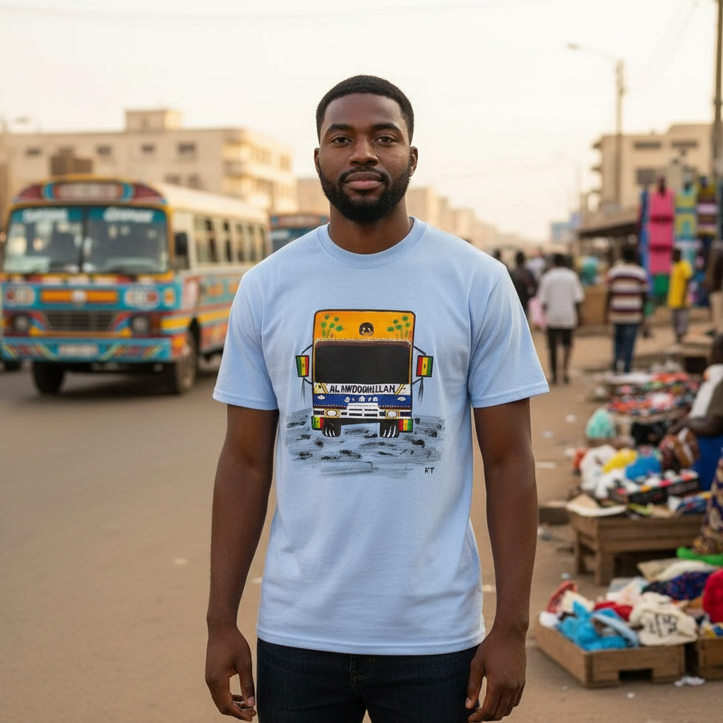 T-shirt "Car rapide" peint à la main