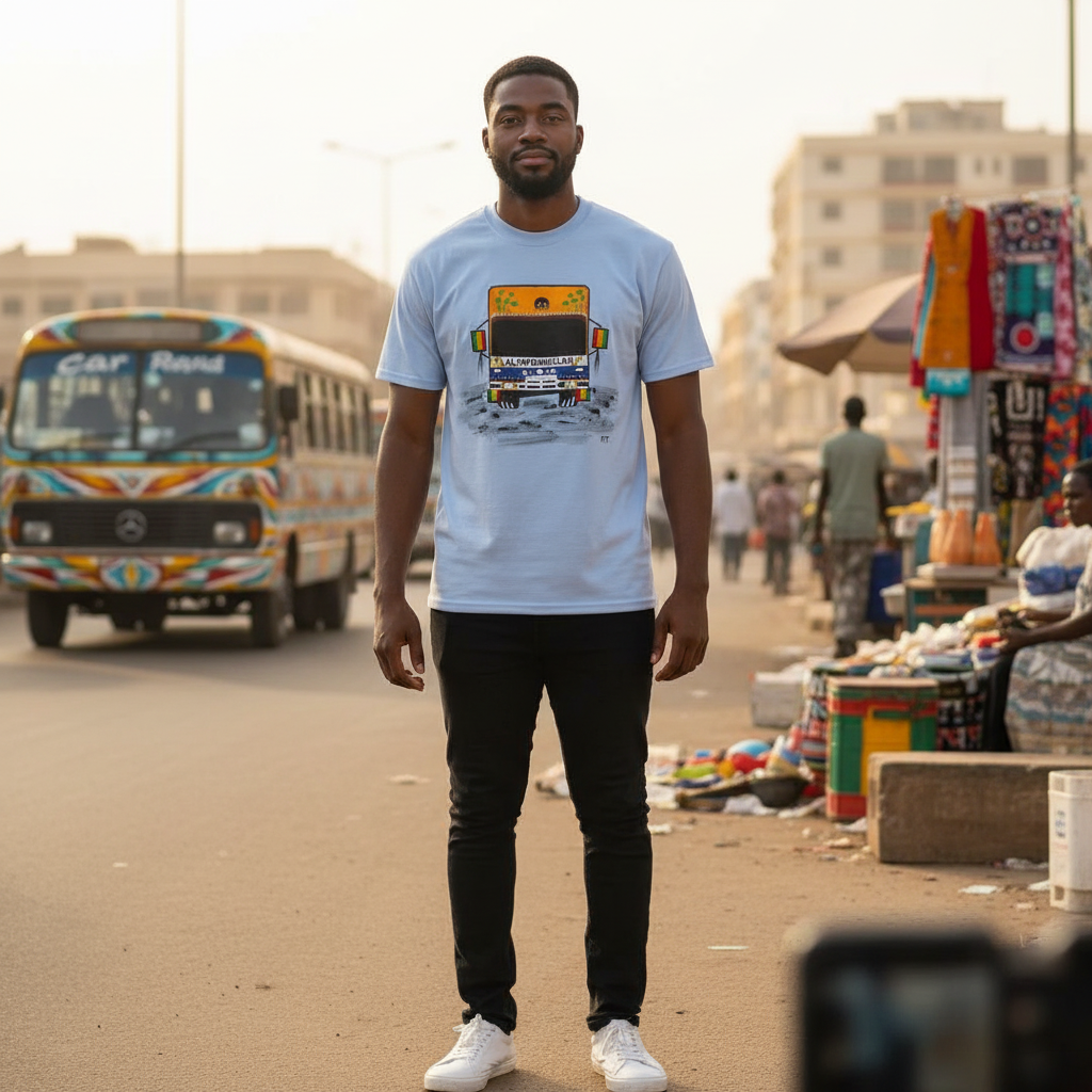 T-shirt "Car rapide" peint à la main