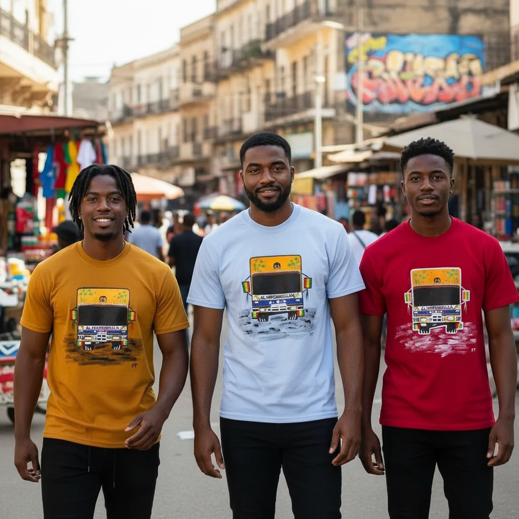 T-shirt "Car rapide" peint à la main