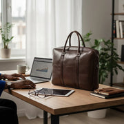 Sac ordinateur marron grand modèle