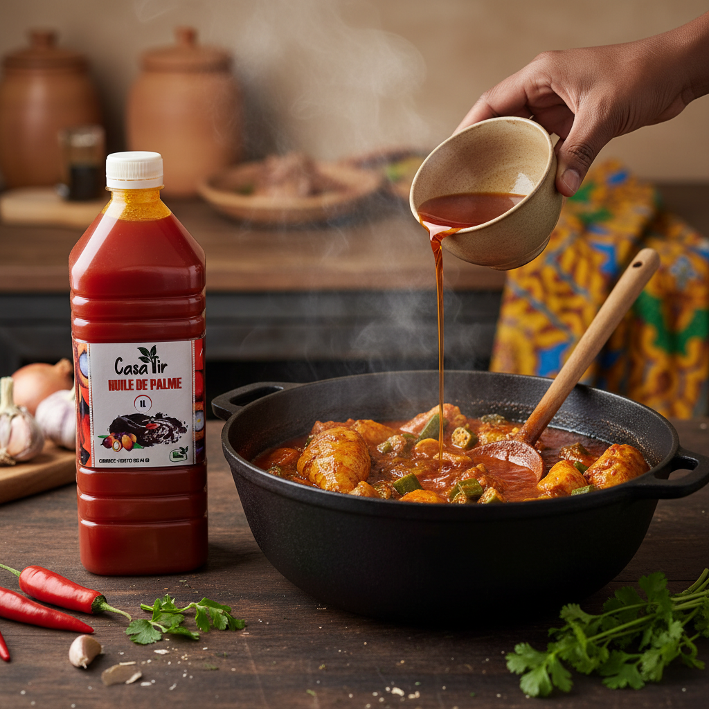 Huile de Palme Rouge Casa tir - Pureté Artisanale et Richesse Vitaminique