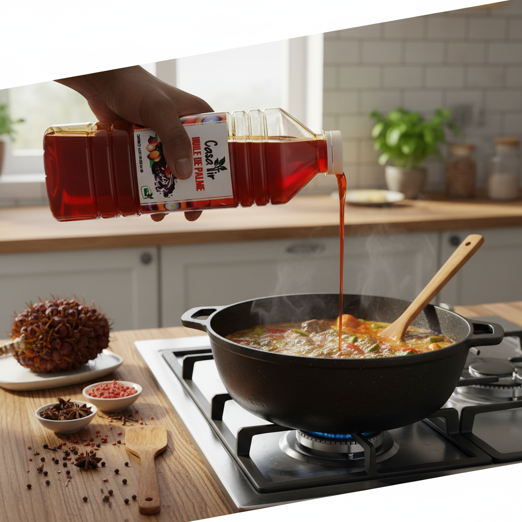 Huile de Palme Rouge Casa tir - Pureté Artisanale et Richesse Vitaminique