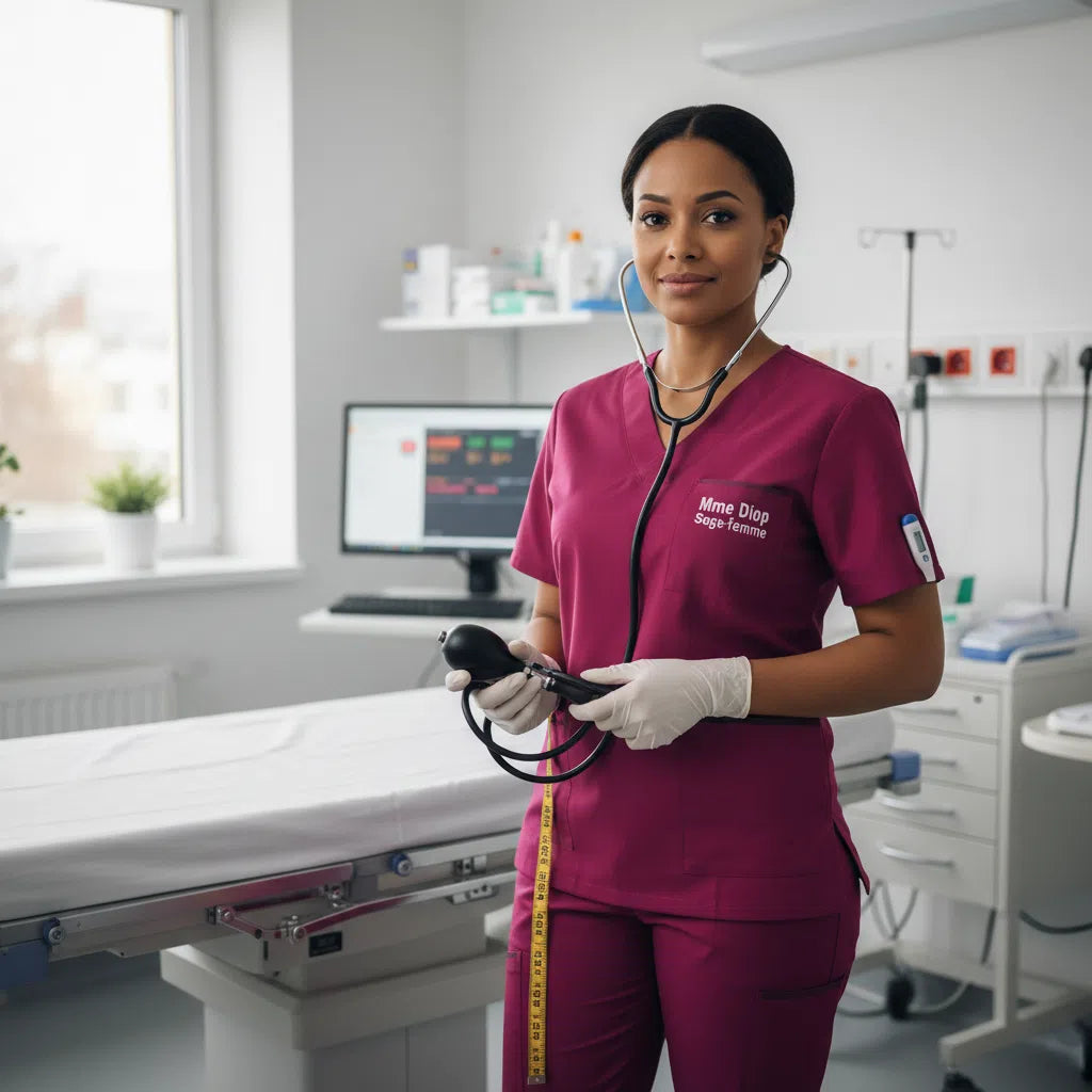 Blouse Médicale Dija Textiles Magenta - Confort Respirant