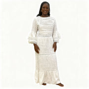 Robe d’été femme blanche longue bohème ample coton, confortable et chic