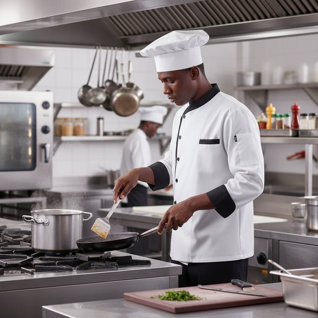 Veste de Chef Premium Coton Blanc - Élégance Pratique