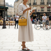 Sacoche Marigold en Cuir Véritable jaune