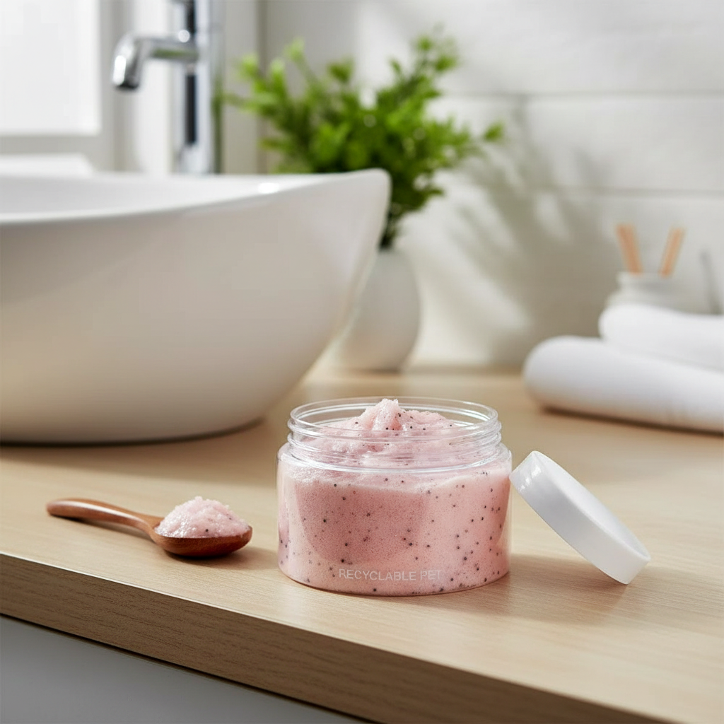 Pot PET recyclable transparent 250 ml avec couvercle