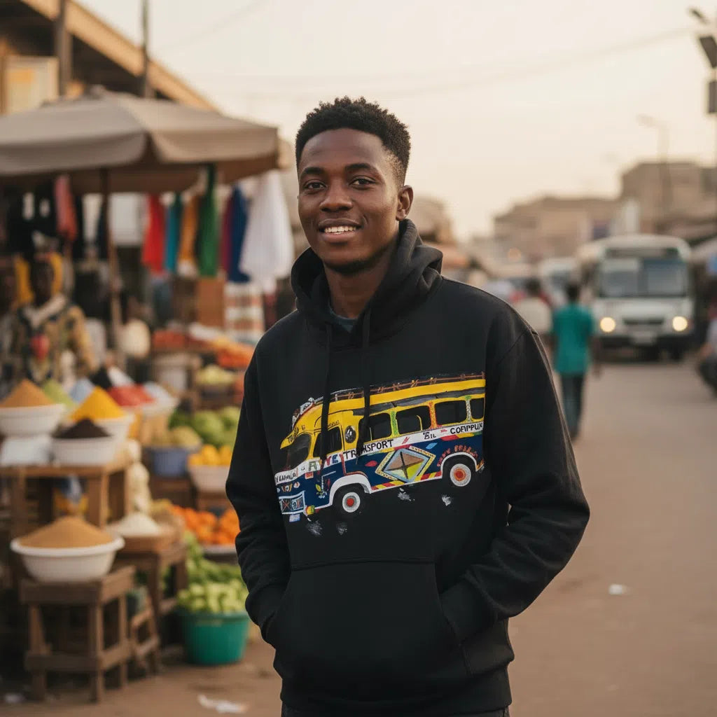 Sweat-shirt unisexe en coton noir