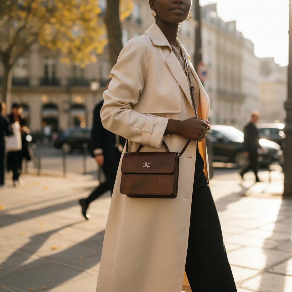 Sacoche Marigold en cuir véritable marron
