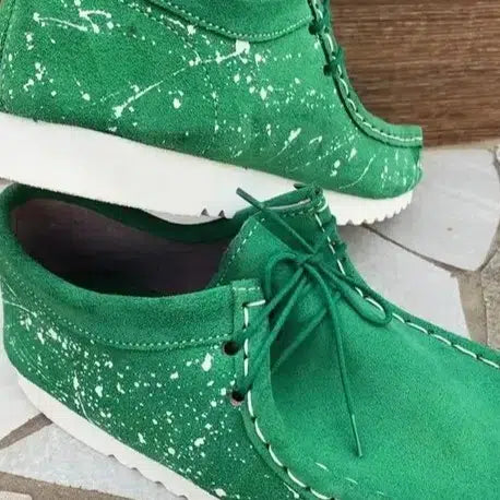 Chaussures homme style WANNABE en vert fait main