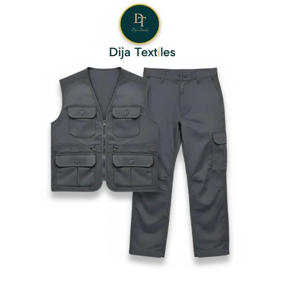 Pantalon et gilet de sécurité gris – Ensemble professionnel