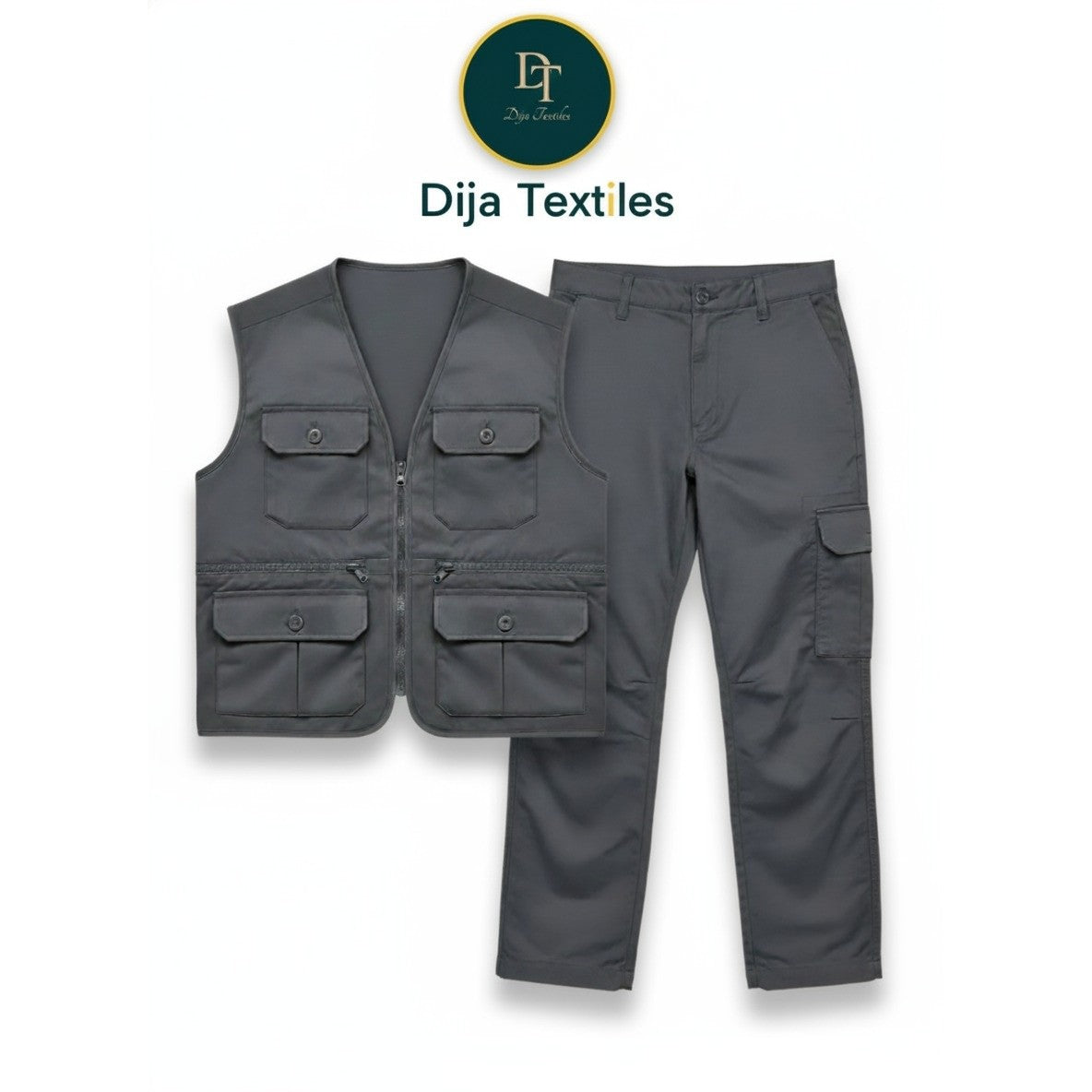 Pantalon et gilet de sécurité gris – Ensemble professionnel