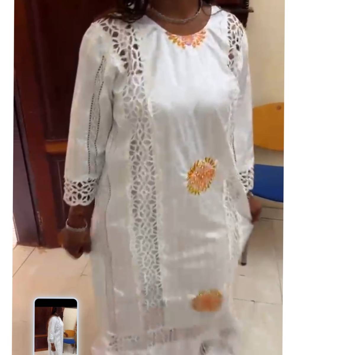Robe femme broderie geztner élégante, longue, idéale cérémonie et mariage