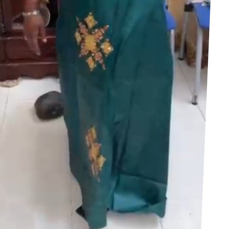 Robe femme en geztner thioup avec broderie