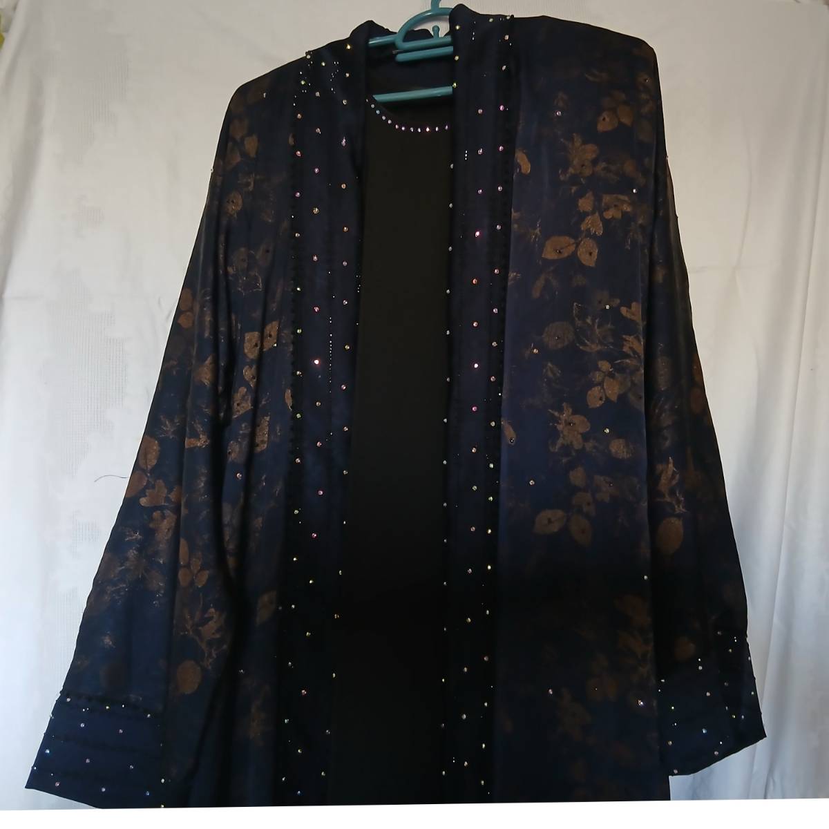 Abaya Dubai bleu marine élégante – Robe longue femme chic et raffinée