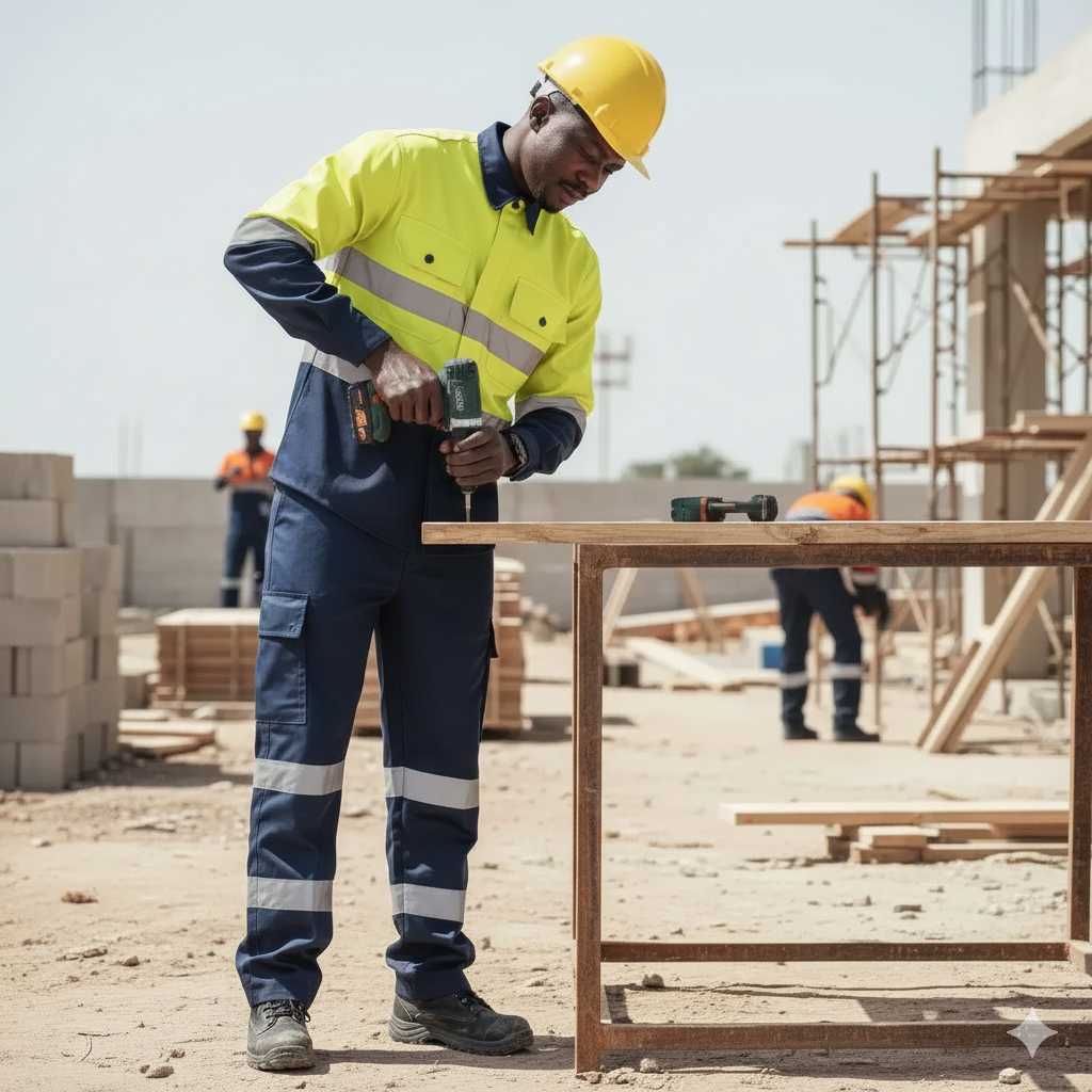Tenue de travail haute visibilité homme – vêtement professionnel sécurité chantier