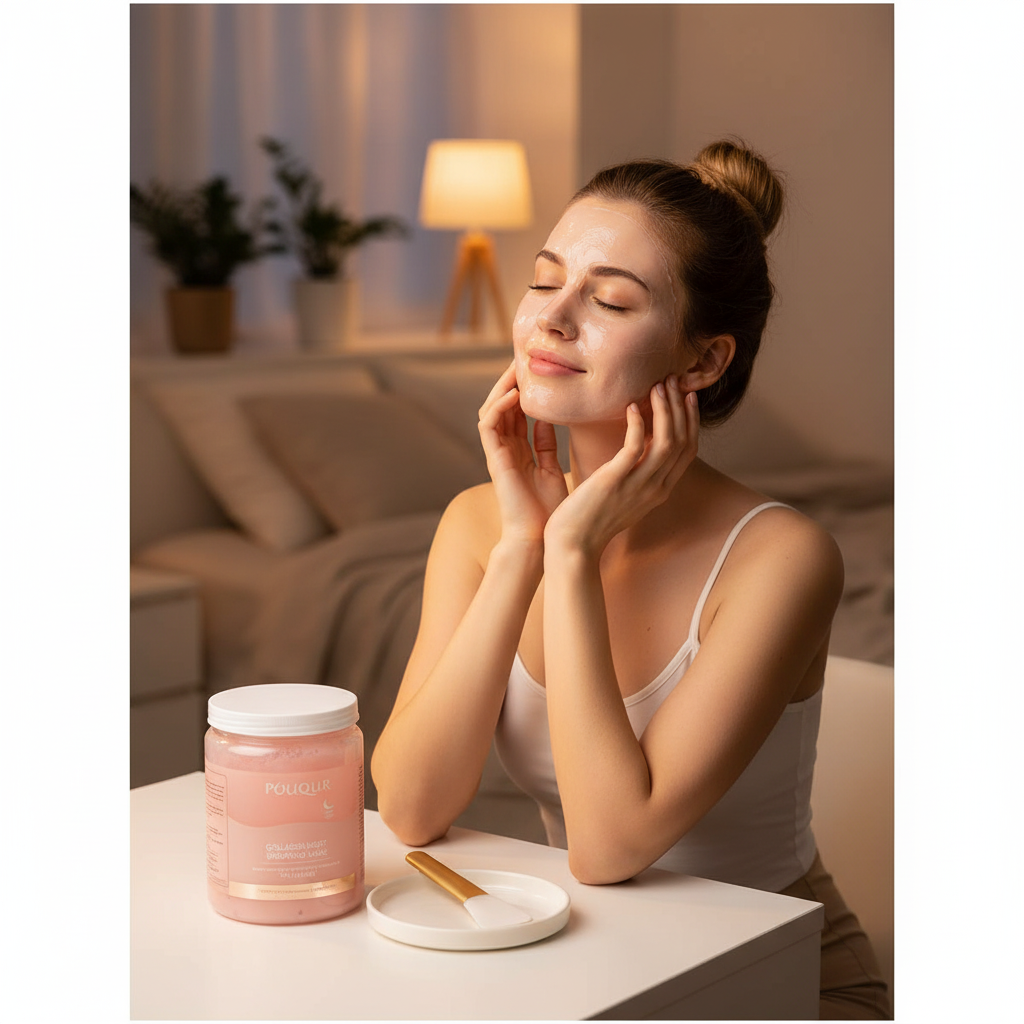 Masque collagène nuit hydratant et régénérant pour visage (1 KG)
