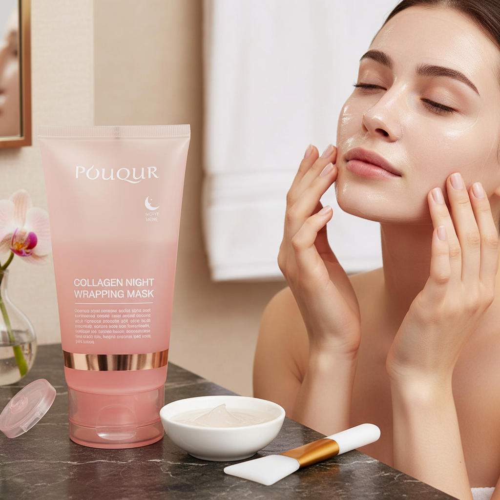 Masque collagène nuit hydratant et régénérant pour visage (1 KG)
