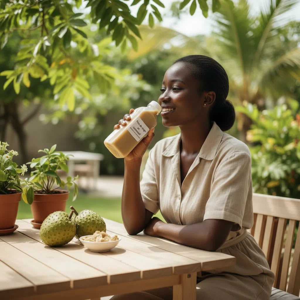 Boisson Santé Exotique Pain de Singe Corossol 110ml - Vitalité Tropicale