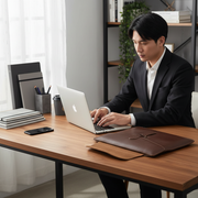 Etui ordinateur cuir véritable vachette