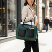 Sac ordinateur cuir femme Fatima en cuir vachette pleine fleur élégant (30x40)