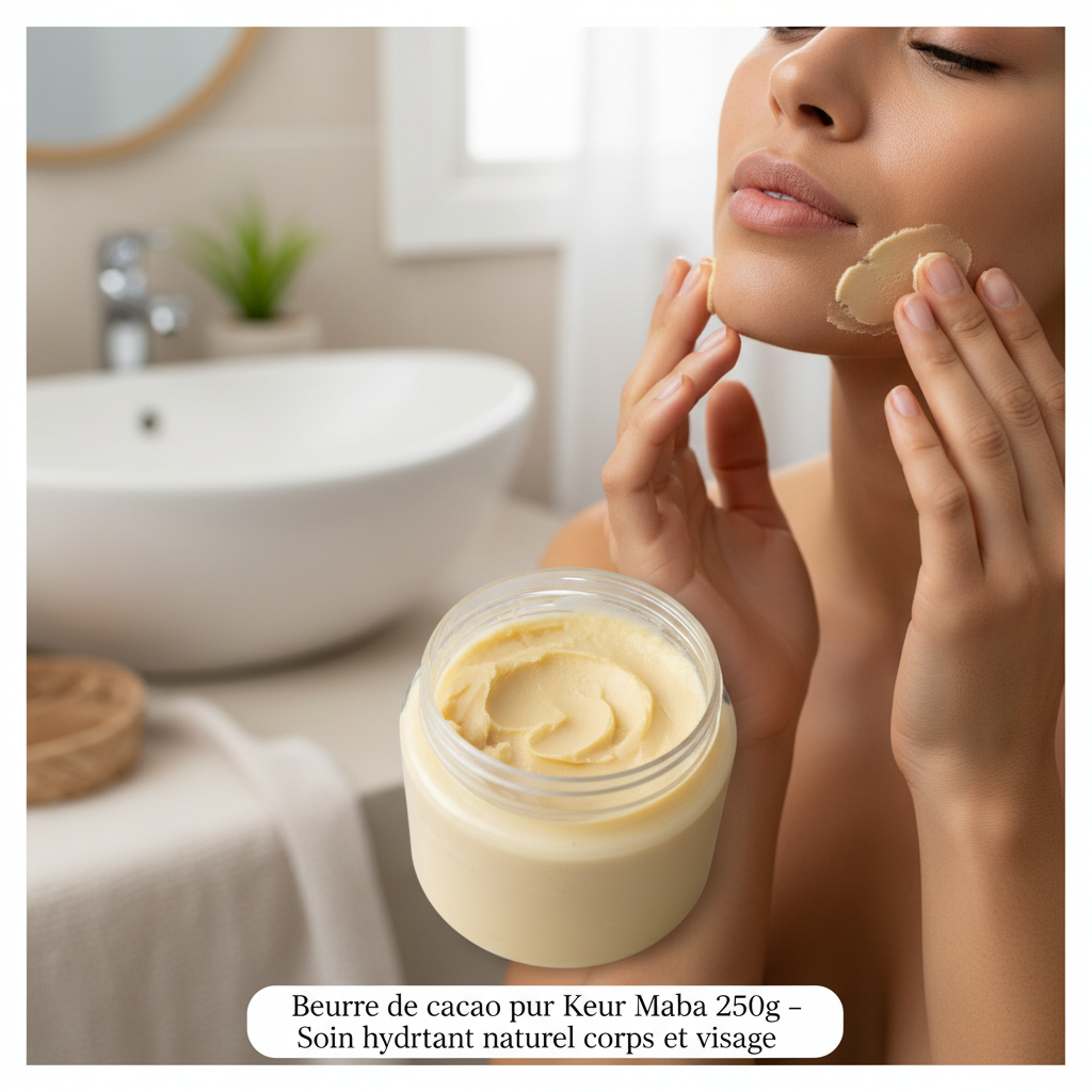 Soin hydratant naturel en beurre de cacao pur Keur Maba (250g)