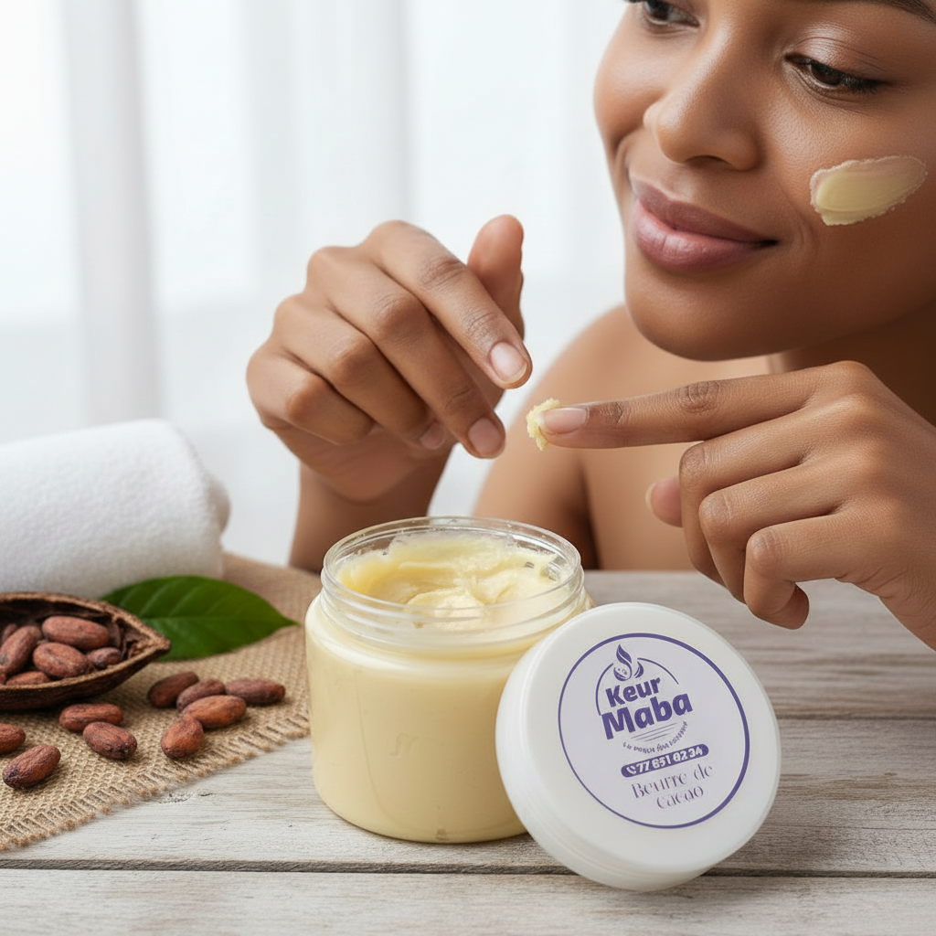 Soin hydratant naturel en beurre de cacao pur Keur Maba (250g)