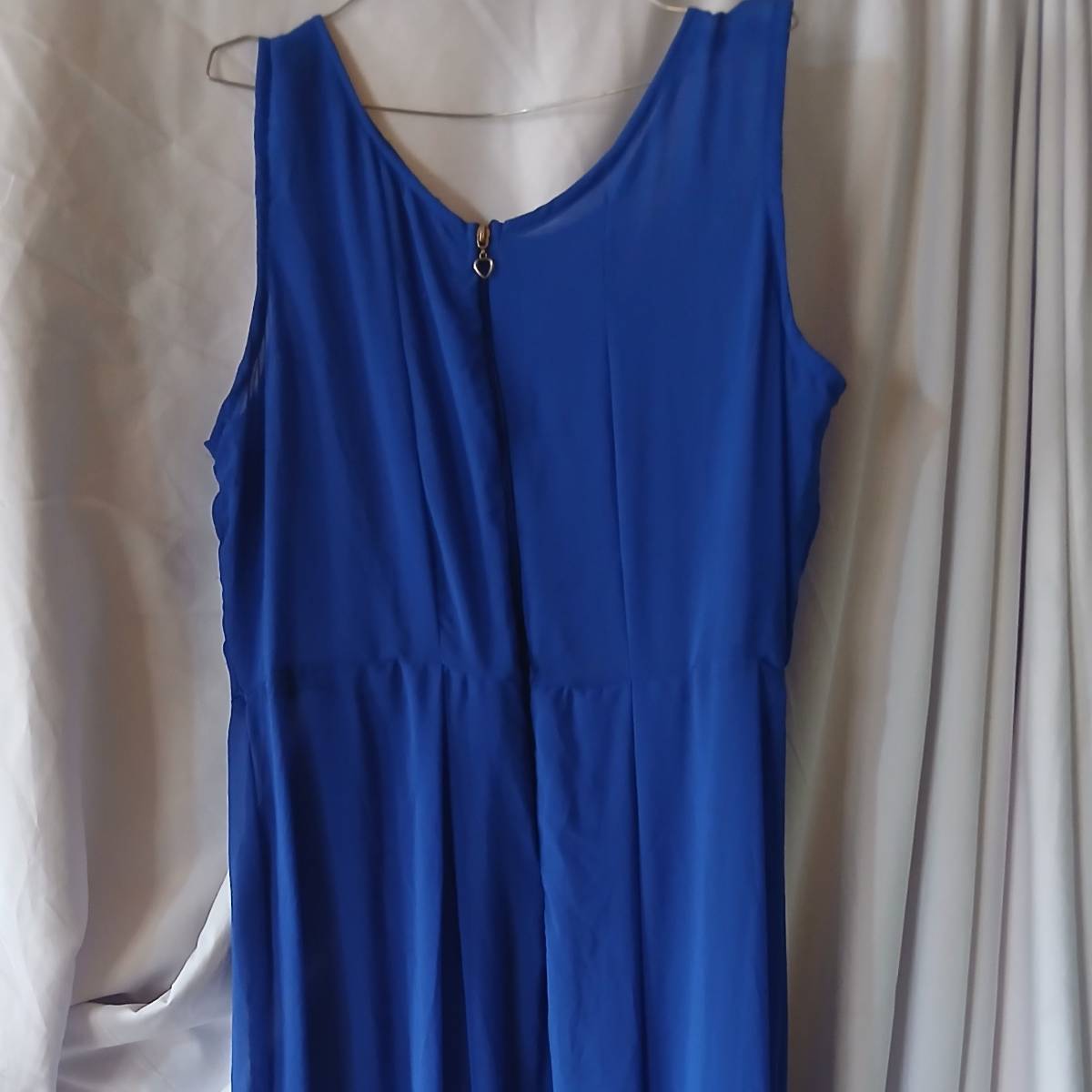 Robe bleu femme élégante avec pagne tissé
