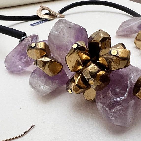 Collier améthyste chic doré pour un style élégant irrésistible