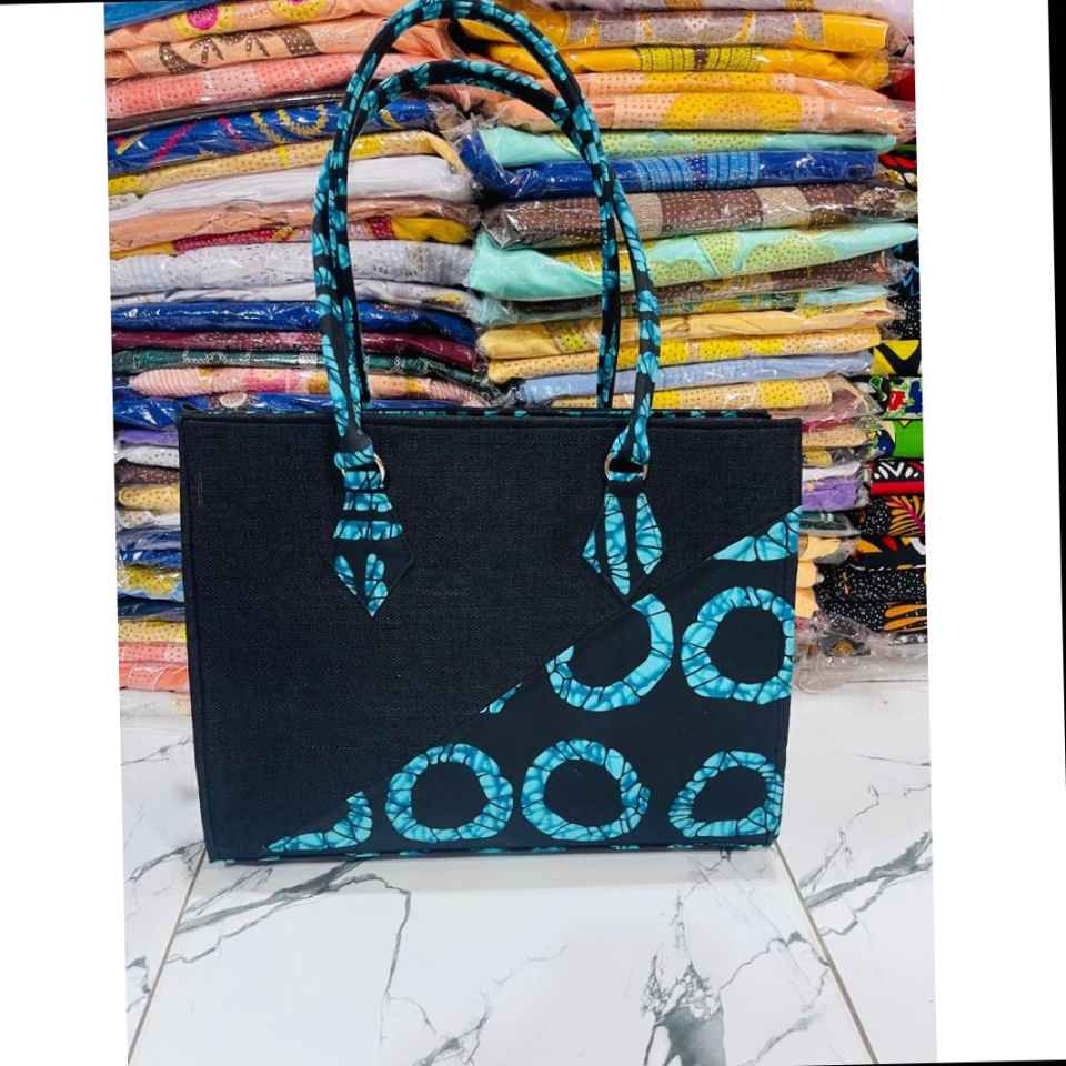 Sac à main femme ethnique bleu rouge orange, grande capacité bohème élégant