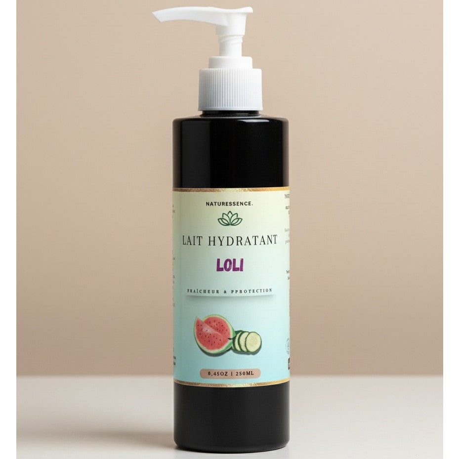 Lait hydratant corps frais Pastèque &amp; Karité – Soin naturel peau sèche 250ml