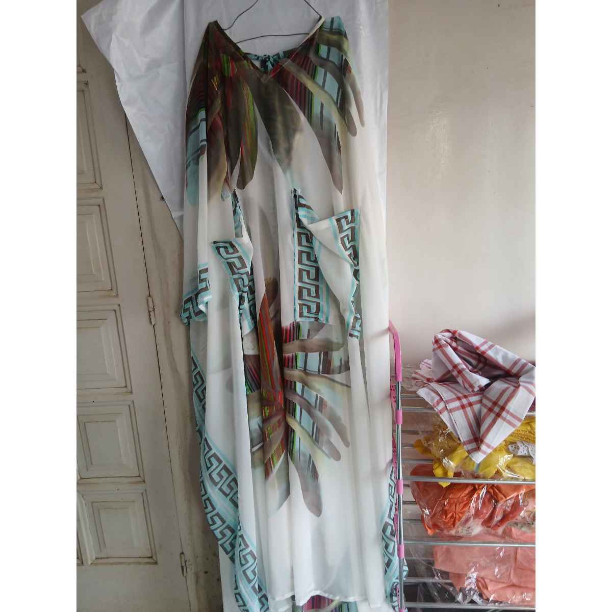 Tunique femme avec poches en chiffon crêpe, ample et chic, multi-tailles