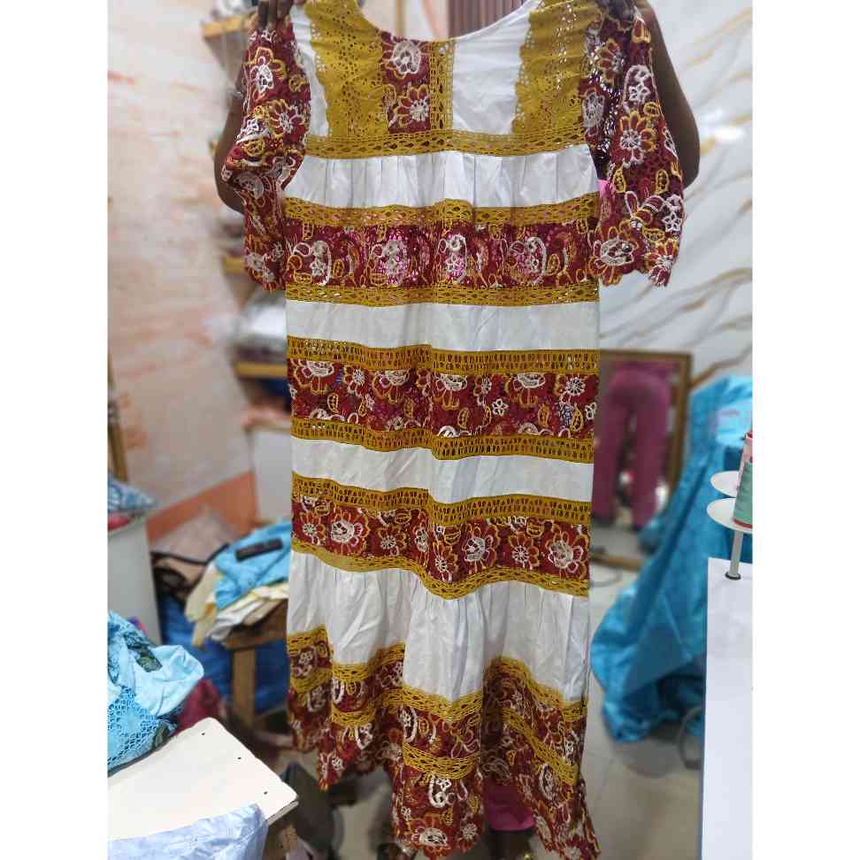 Robe bazin et dentelle