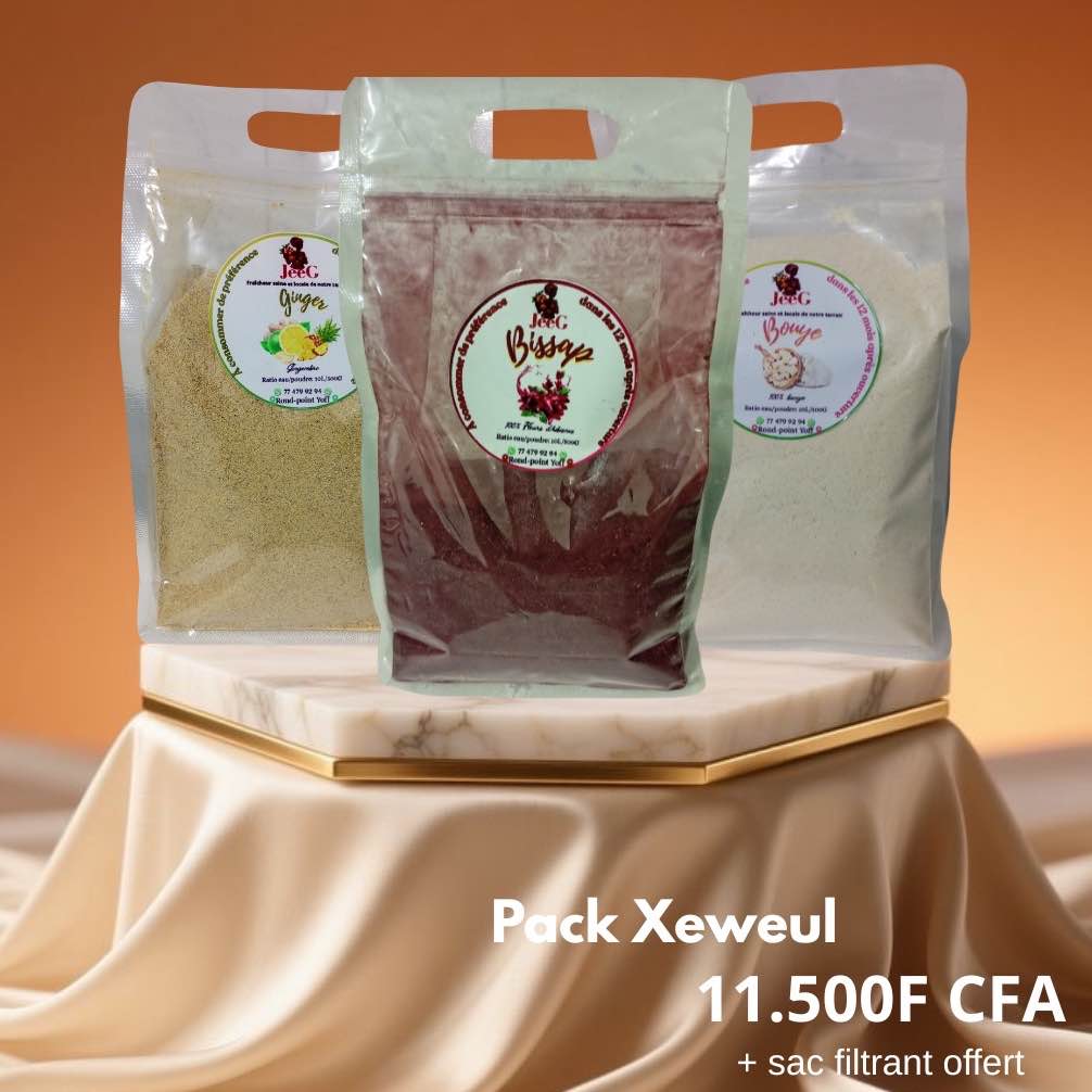 Pack poudre de gingembre africaine et épices africaines 1.5KG