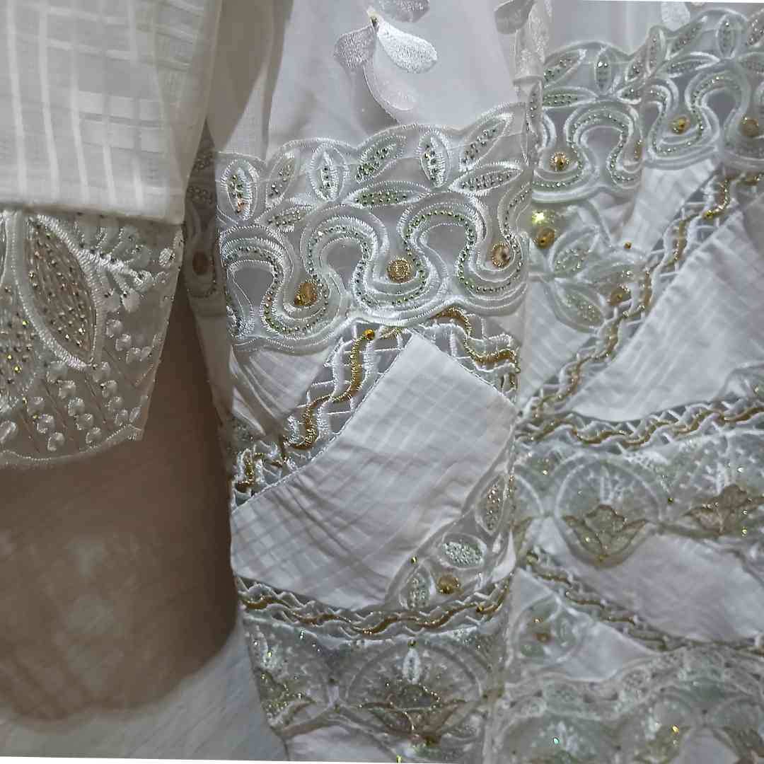 Robe voile suisse blanche Geztner