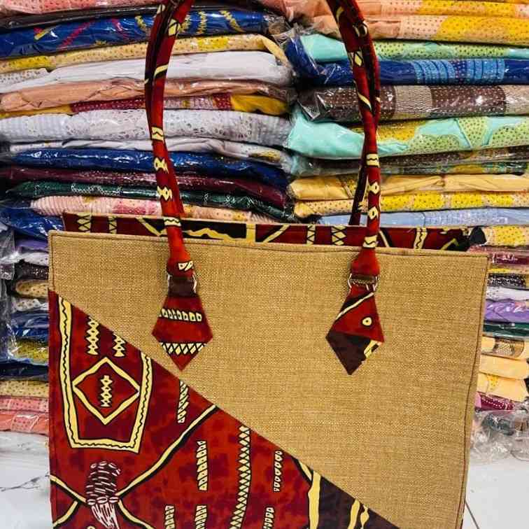 Sac à main femme ethnique bleu rouge orange, grande capacité bohème élégant