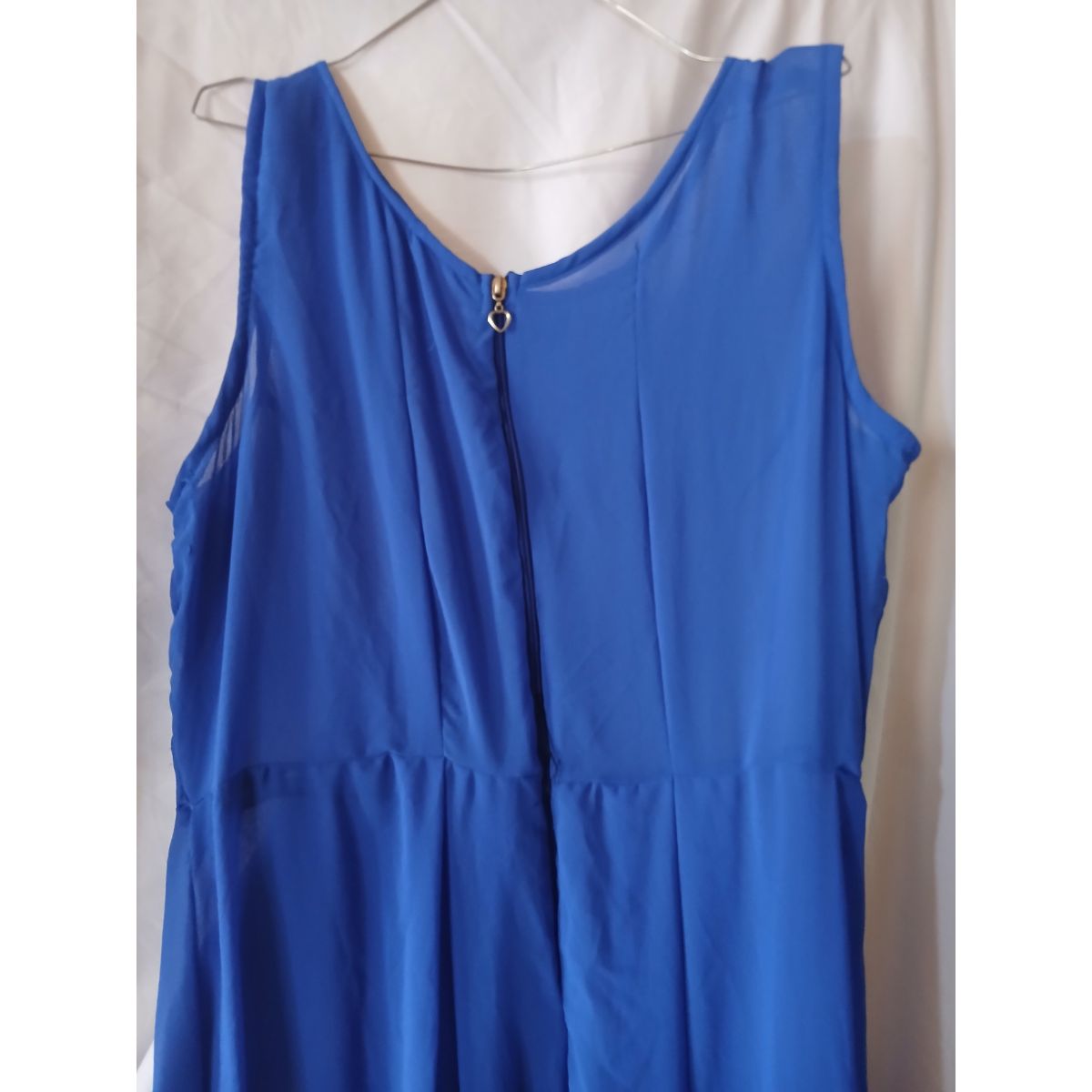 Robe bleu femme élégante avec pagne tissé