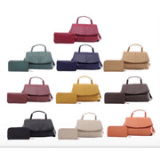 Sac avec pochette assortie femme, élégant simili cuir, couleurs tendance